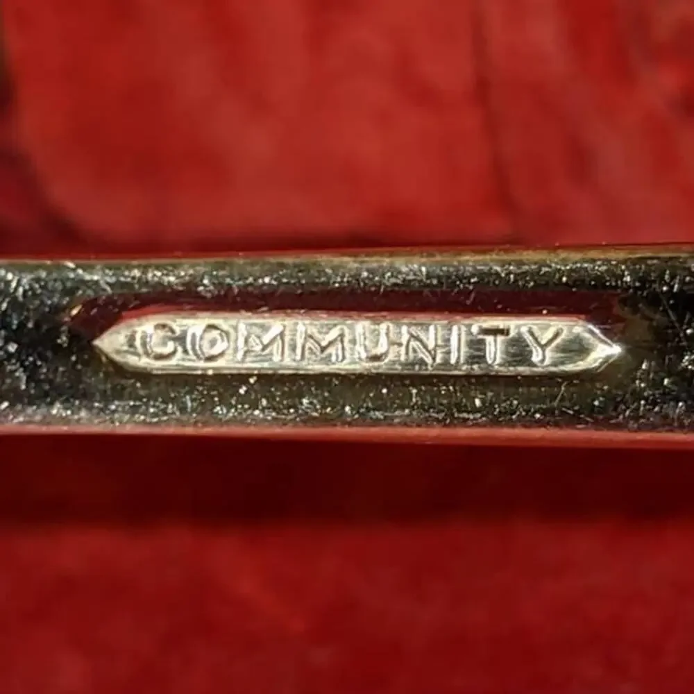 Community Vintage Incomplete Coronation Flatware Set Red Protective Lined Box